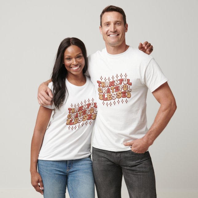 Thankful Grateful Blessed - Thanksgiving  T-Shirt (Unisex)