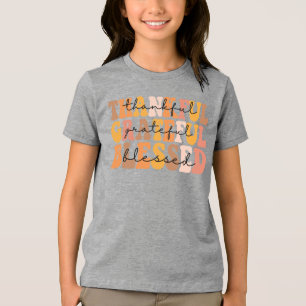 Thankful Grateful Blessed Tri-Blend Shirt