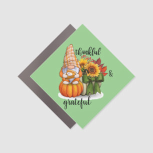 Thankful & grateful car magnet