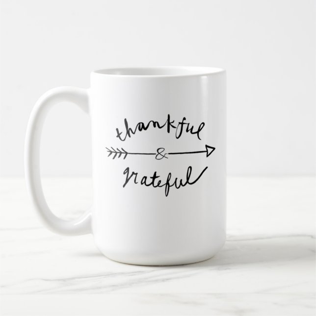 Thankful & Grateful Coffee Mug (Left)
