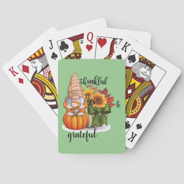 Thankful & grateful playing cards (Back)