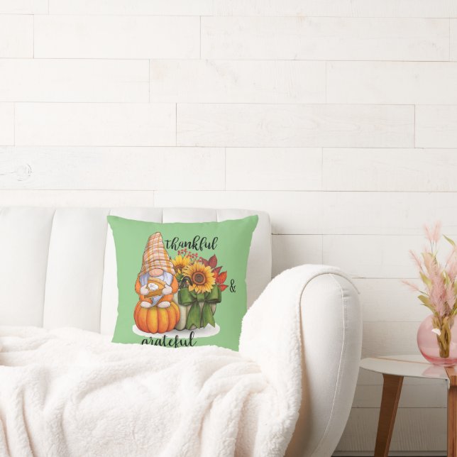 Thankful & grateful throw pillow (Couch)