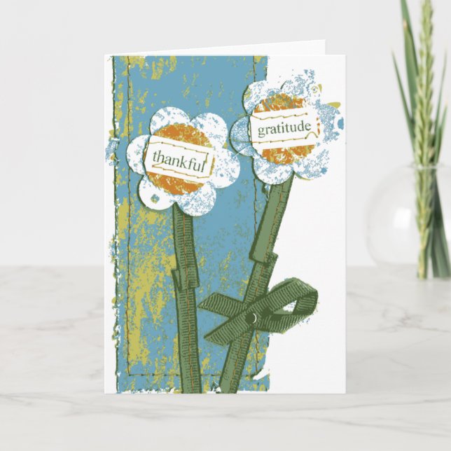 Thankful Gratitude Thank You Card (Front)