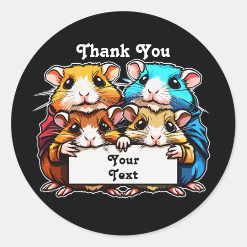 Thankful Hamsters_ A Sweet Way to Say Thanks Classic Round Sticker