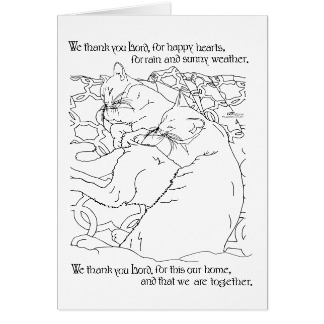 Thankful Happy Cats Cards (Front)