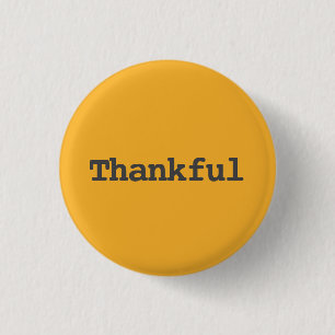 Thankful - Happy Thanksgiving Typography Button