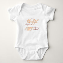 thankful heart is a happy heart thanksgiving baby bodysuit