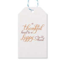 thankful heart is a happy heart thanksgiving gift tags