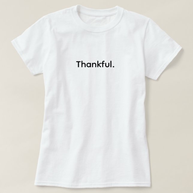 Thankful Heart – Simple Gratitude Design T-Shirt (Design Front)