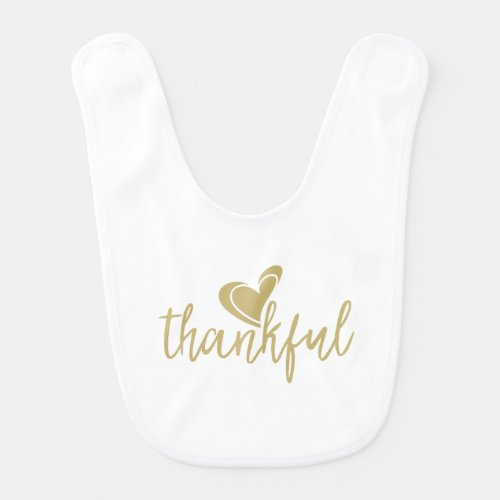 thankful heart thanksgiving baby bib