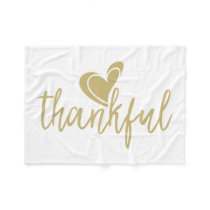 thankful heart thanksgiving fleece blanket