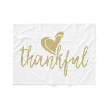 thankful heart thanksgiving fleece blanket