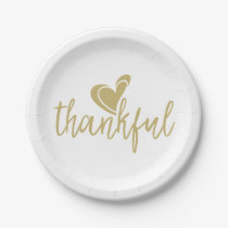 thankful heart thanksgiving paper plates