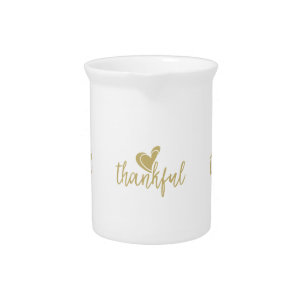 thankful heart thanksgiving pitcher