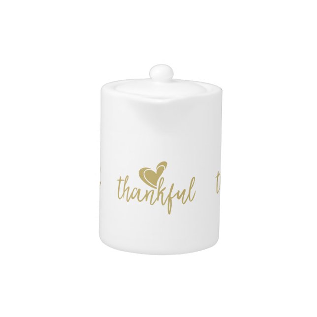 thankful heart thanksgiving teapot (Front)