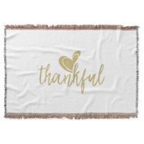 thankful heart thanksgiving throw blanket