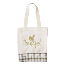 thankful heart thanksgiving zazzle HEART tote bag