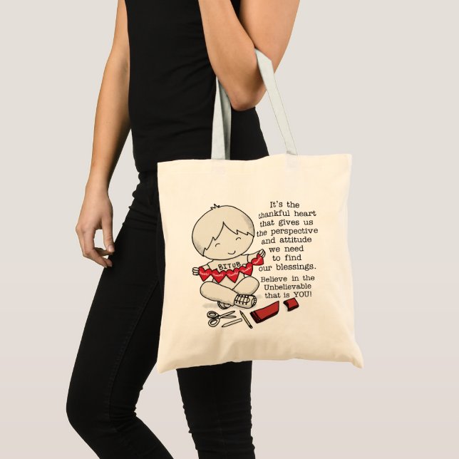 Thankful Hearts Tote Bag (Front (Product))