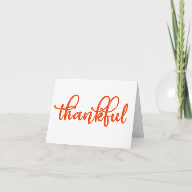 Thankful Letterpress Thank You Card (Front)