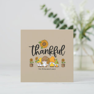 Thankful little sunflower gnome family