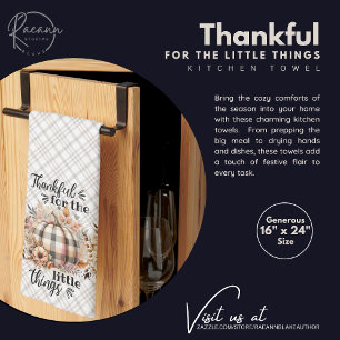 Thankful Little Things Thanksgiving Kitchen Towels