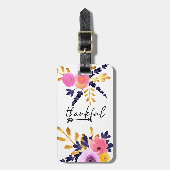 Thankful Luggage Tag (Front Vertical)
