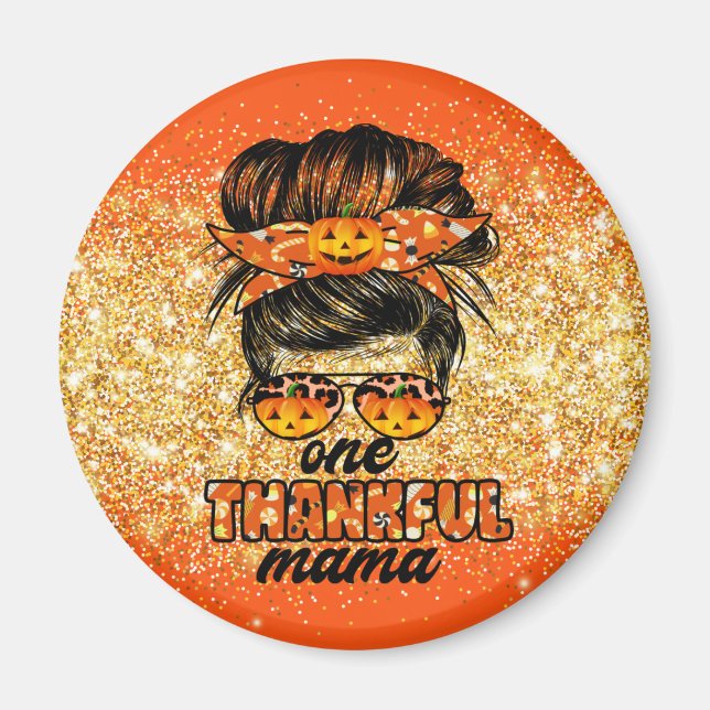 Thankful Mama Autumn Customize Text and Color Magnet (Front)