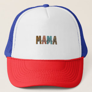 Thankful Mama Fall Typography Trucker Hat
