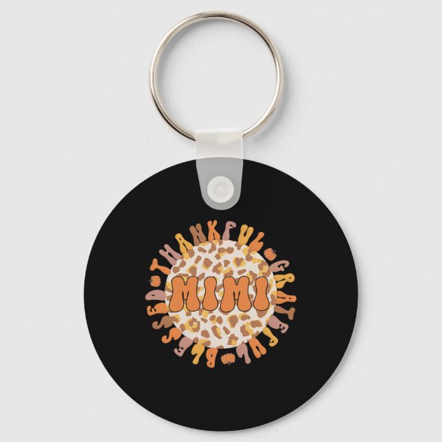 Thankful Mimi Grandmother Thanksgiving Mimi Grandm Keychain (Front)