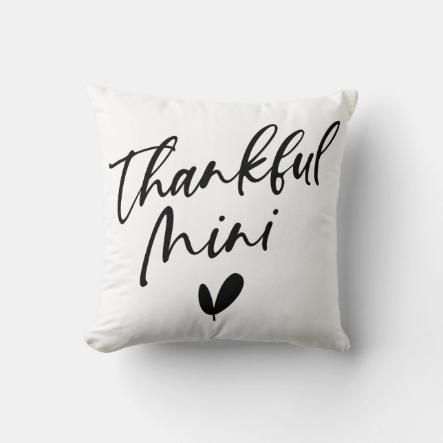 Thankful Mini Throw Pillow (Front)