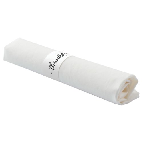 Thankful  Modern Script with long tail ends Napkin Bands