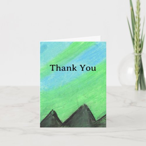 Thankful mountains letterpress thank you card