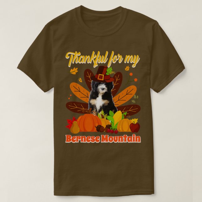 Thankful My Bernese Mountain Dog T-Shirt (Design Front)