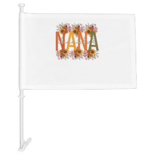 Thankful Nana Grandmother Thanksgiving Nana Grandm Car Flag