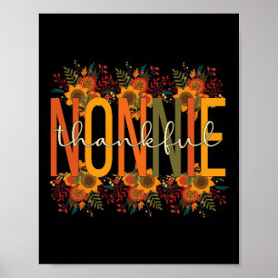 Thankful Nonnie Grandmother Thanksgiving Nonnie Gr Poster