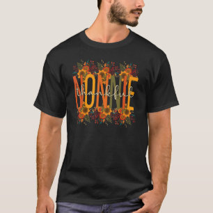 Thankful Nonnie Grandmother Thanksgiving Nonnie Gr T-Shirt