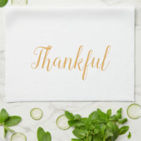 Burgundy Kitchen Towel Embroidered Grateful, Thankful, and Blessed 