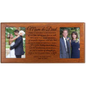 Thankful Parents Cherry Double Picture Frame (Front)