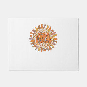 Thankful Peds Nurse Thanksgiving Pediatric Nursing Doormat