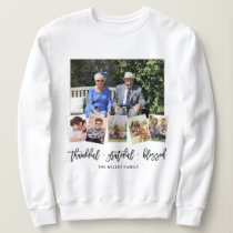 Thankful, Personalized 6 Photo Family Collage Sweatshirt Thankful, Personalized 6 Photo Family Collage Sweatshirt