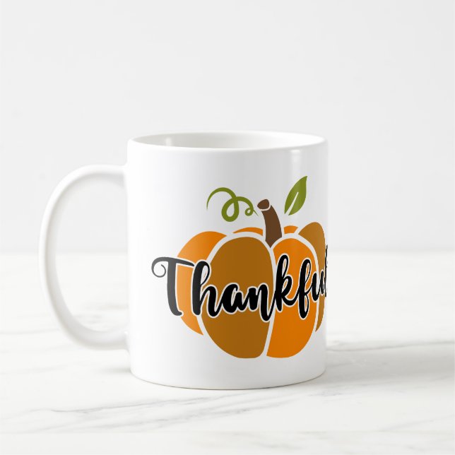 Thankful Personalized Coffee Mug (Left)