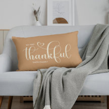 Thankful Personalized Family Name Light Brown