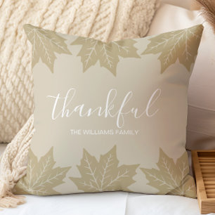 Thankful Personalized Throw Pillow