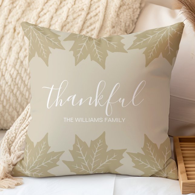 Thankful Personalized Throw Pillow (Creator Uploaded)