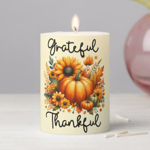 Thankful Pillar Candle