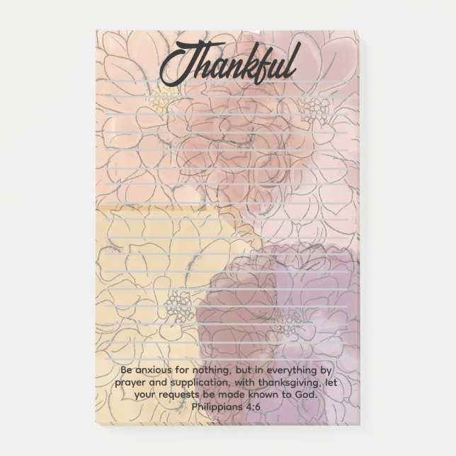 Thankful Post Its Post-it Notes (Front)