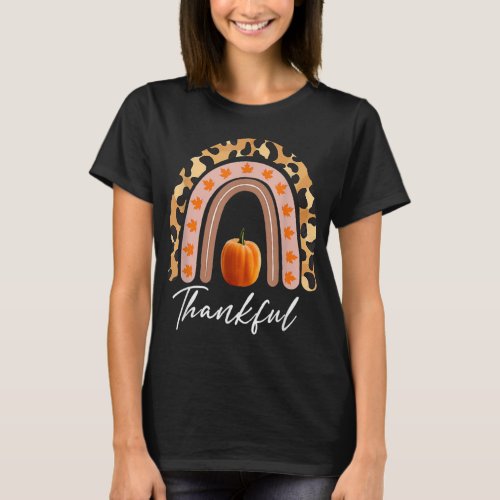 Thankful Pumpkin Autumn Happy Thanksgiving  T_Shirt