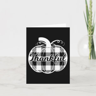 Thankful Pumpkin Cute Thanksgiving Fall Autumn Pla Card