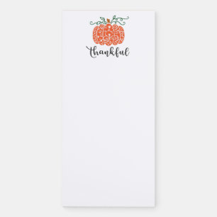 Thankful Pumpkin Magnetic Note Pad