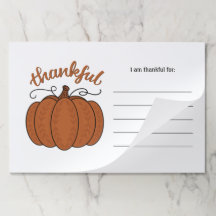 Thankful Pumpkin Paper Placemat